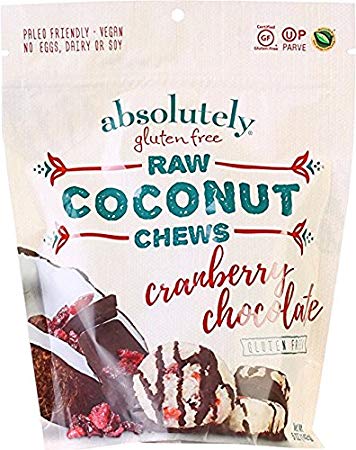 ABSOLUTELY GLUTEN FREE: Chews Coconut With Cranberry Nib, 5 oz