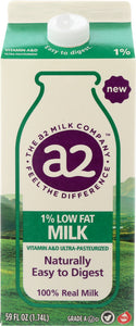 A2 MILK: Low Fat 1 Percent Milk, 59 fo