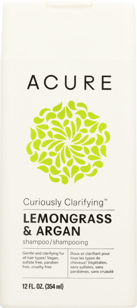 ACURE: Curiously Clarifying Shampoo Lemongrass & Argan, 12 fl oz