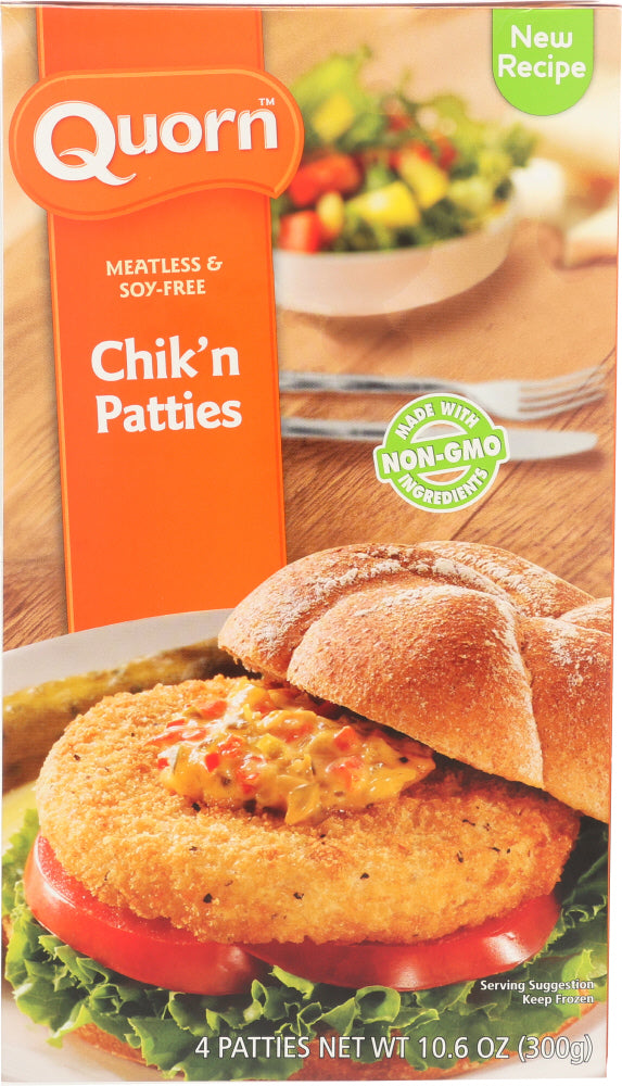 QUORN: Meatless and Soy-Free Chik'n Patties 4 Count, 10.6 oz